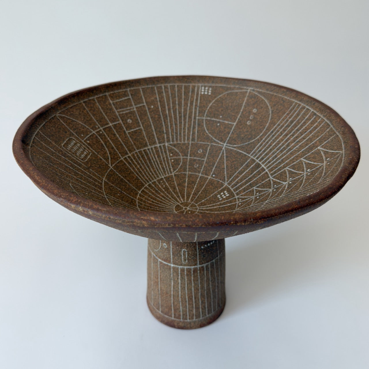 Scribe Pedestal Bowl in Sable