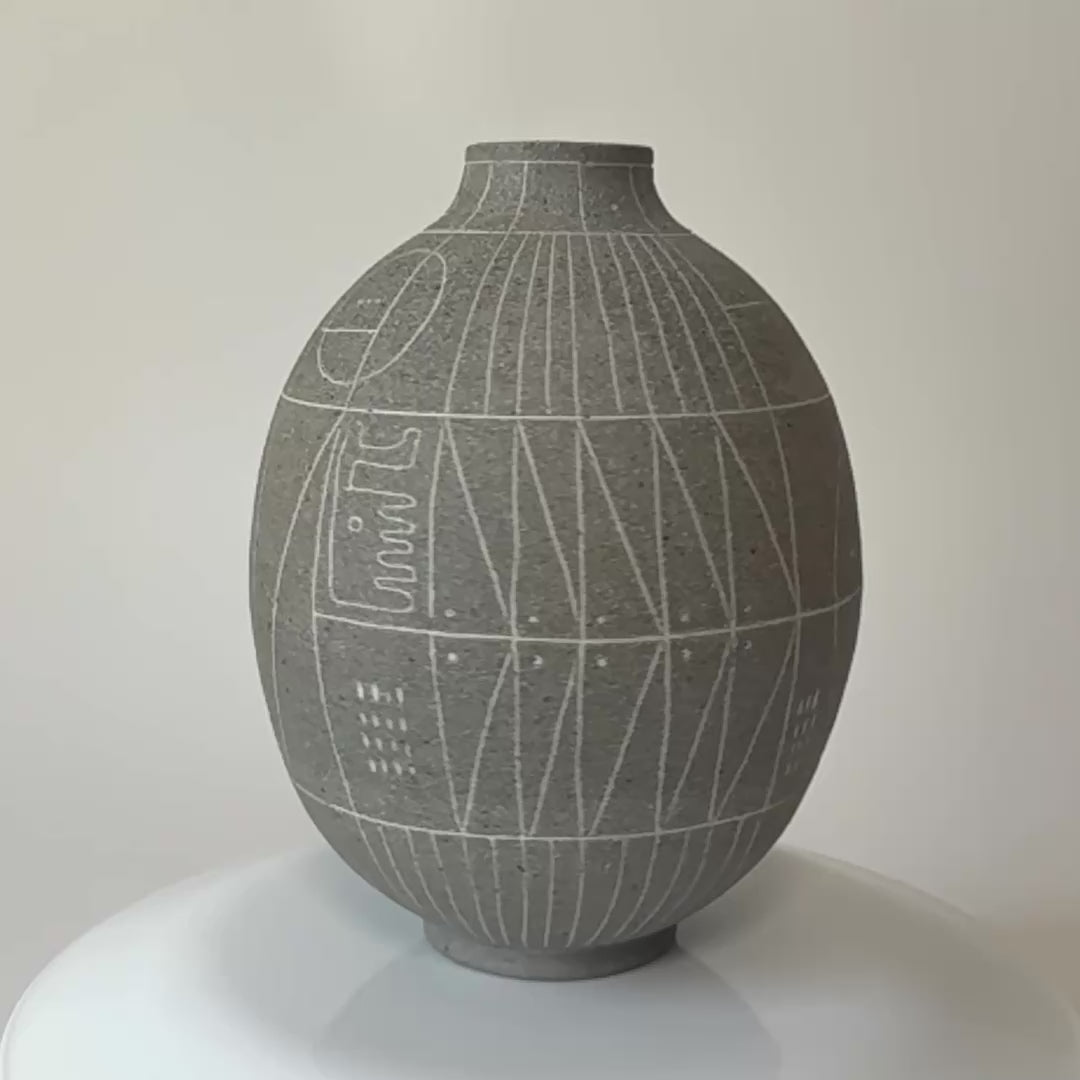 Scribe Vase in Granite